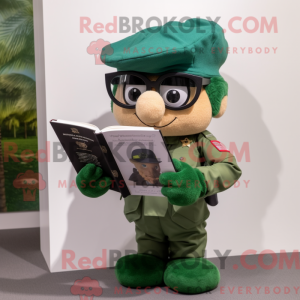 Cyan Green Beret maskot...