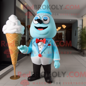 Sky Blue Ice Cream Cone...