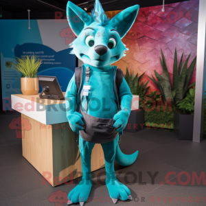 Turkis Dingo maskot kostume...