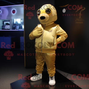Gold Pho mascot costume...