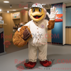 Beige Fried Chicken mascot...