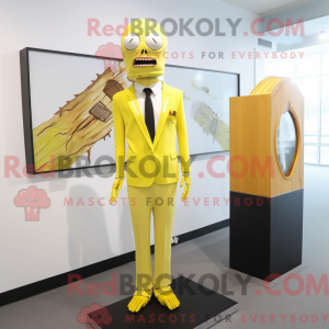 Citronově žlutá postava...
