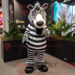 Black Zebra mascot costume...