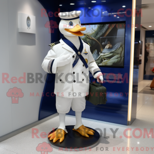 Navy Goose maskot kostume...