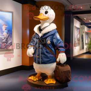 Navy Goose maskot kostume...