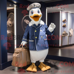Navy Goose mascot costume...
