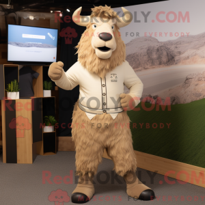 Máscara de Yak-maskotdrakt...