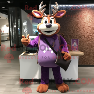 Purple Reindeer mascot...