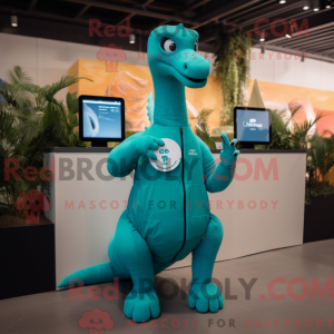Blågrön Brachiosaurus...