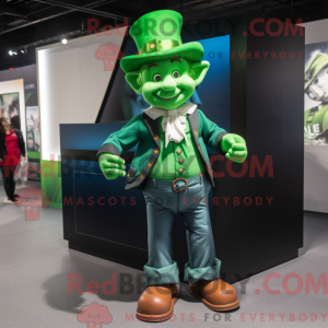 Green Leprechaun mascot...