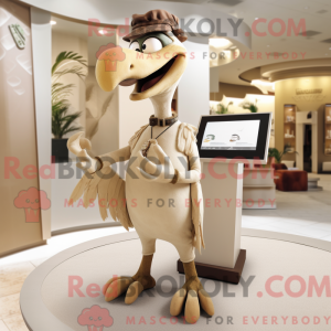 Beige Archeopteryx mascot...