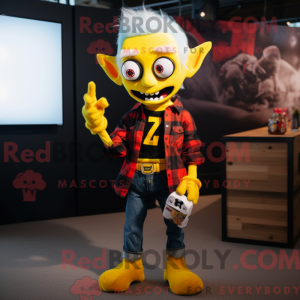 Yellow Vampire mascot...
