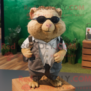 Olive Guinea Pig mascot...