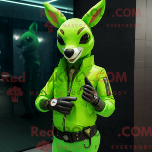 Limegrøn rådyr maskot...