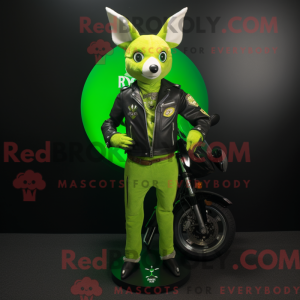 Limegrøn rådyr maskot...