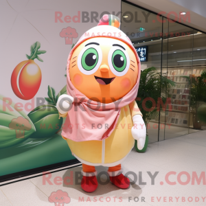 Peach Tuna mascot costume...