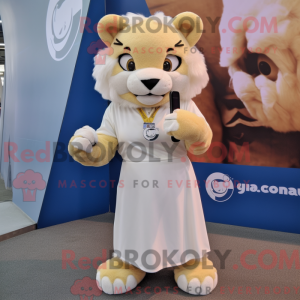 Creme Puma maskot kostume...