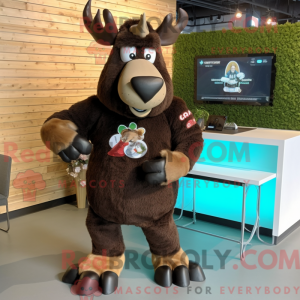 Brown Moose mascottekostuum...