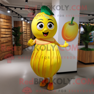 Yellow Mango mascot costume...