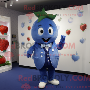Blue Strawberry mascot...