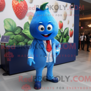 Blå jordbær maskot kostume...