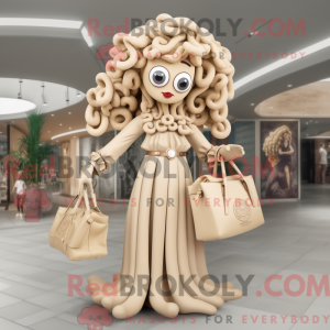 Mascotte de Méduse beige...
