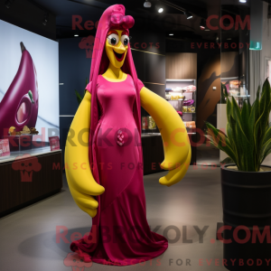 Magenta ba maskot kostume...
