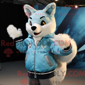 Sky Blue Fox mascotte...
