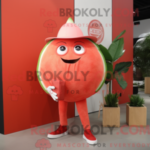 Röd grapefrukt maskot...