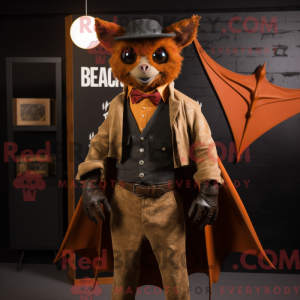 Rust Bat-maskot-draktfigur...