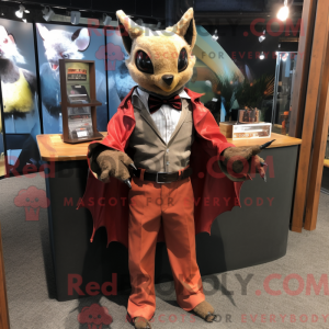 Rust Bat mascot costume...