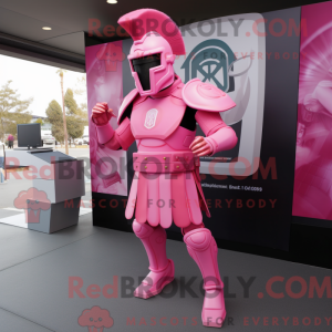 Pink Spartan Soldier mascot...