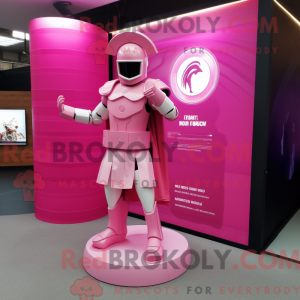 Pink Spartan Soldier maskot...