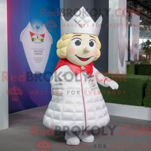 Hvit Queen maskot...