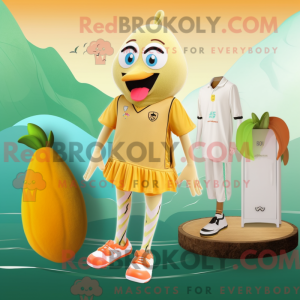 Beige Mango mascottekostuum...