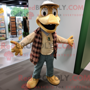 Tan Crocodile mascot...