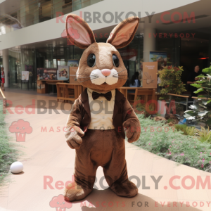 Brown Wild Rabbit mascot...