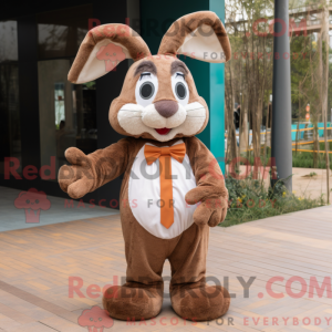 Brown Wild Rabbit mascot...