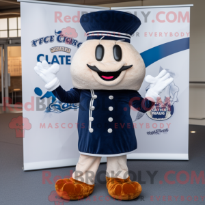 Navy Croissant mascot...