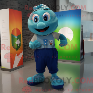 Blue Irish Flag mascot...