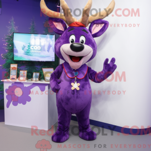 Purple Reindeer mascot...