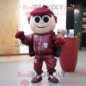 Maroon Pop Corn maskot...