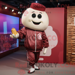 Maroon Pop Corn maskot...