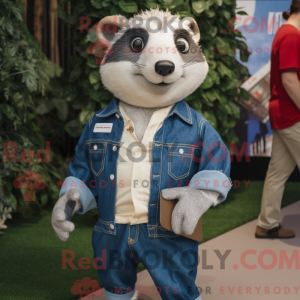 White Badger mascot costume...