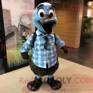 Sort Gosling maskot kostume...