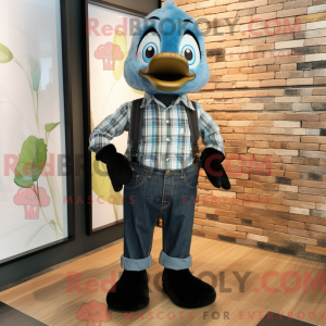 Sort Gosling maskot kostume...