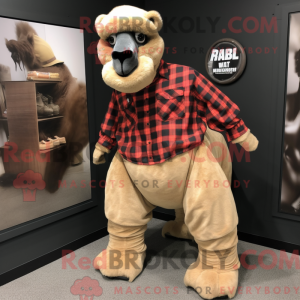 Tan Camel mascot costume...