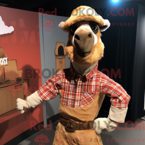 Tan Camel mascot costume...