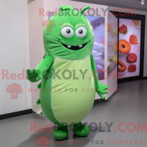 Grøn Zucchini maskot...