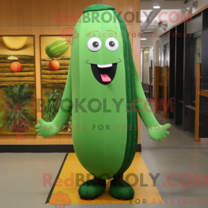 Grøn Zucchini maskot...